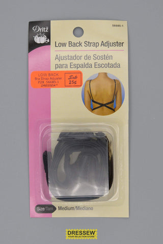 Low Back Bra Strap Adjuster  Black