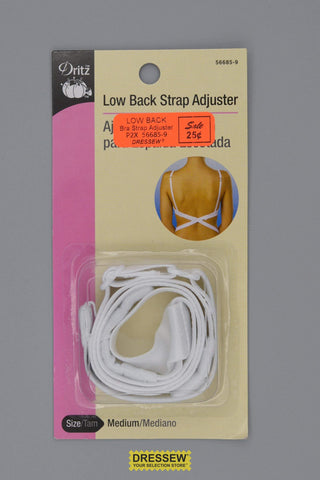 Low Back Bra Strap Adjuster  White