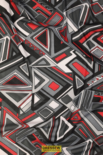 Lycia Mesh Print Grey / Red