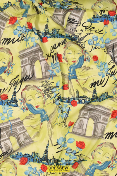 Lycia Mesh Print Lime