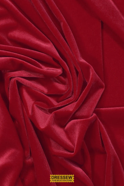 Lycra Velvet Scarlet