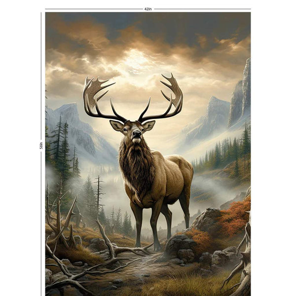 Majestic Elk Plush Panel