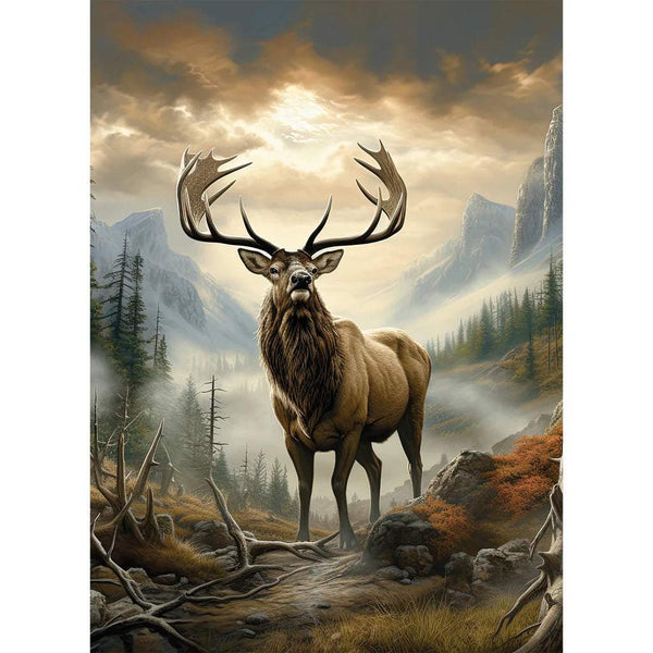 Majestic Elk Plush Panel