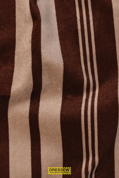 Malaga Stripe Velvet Brown / Taupe