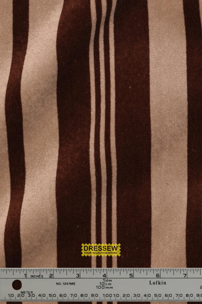 Malaga Stripe Velvet Brown / Taupe