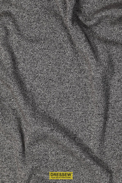 Marled Fine Rib Knit Black / Ecru