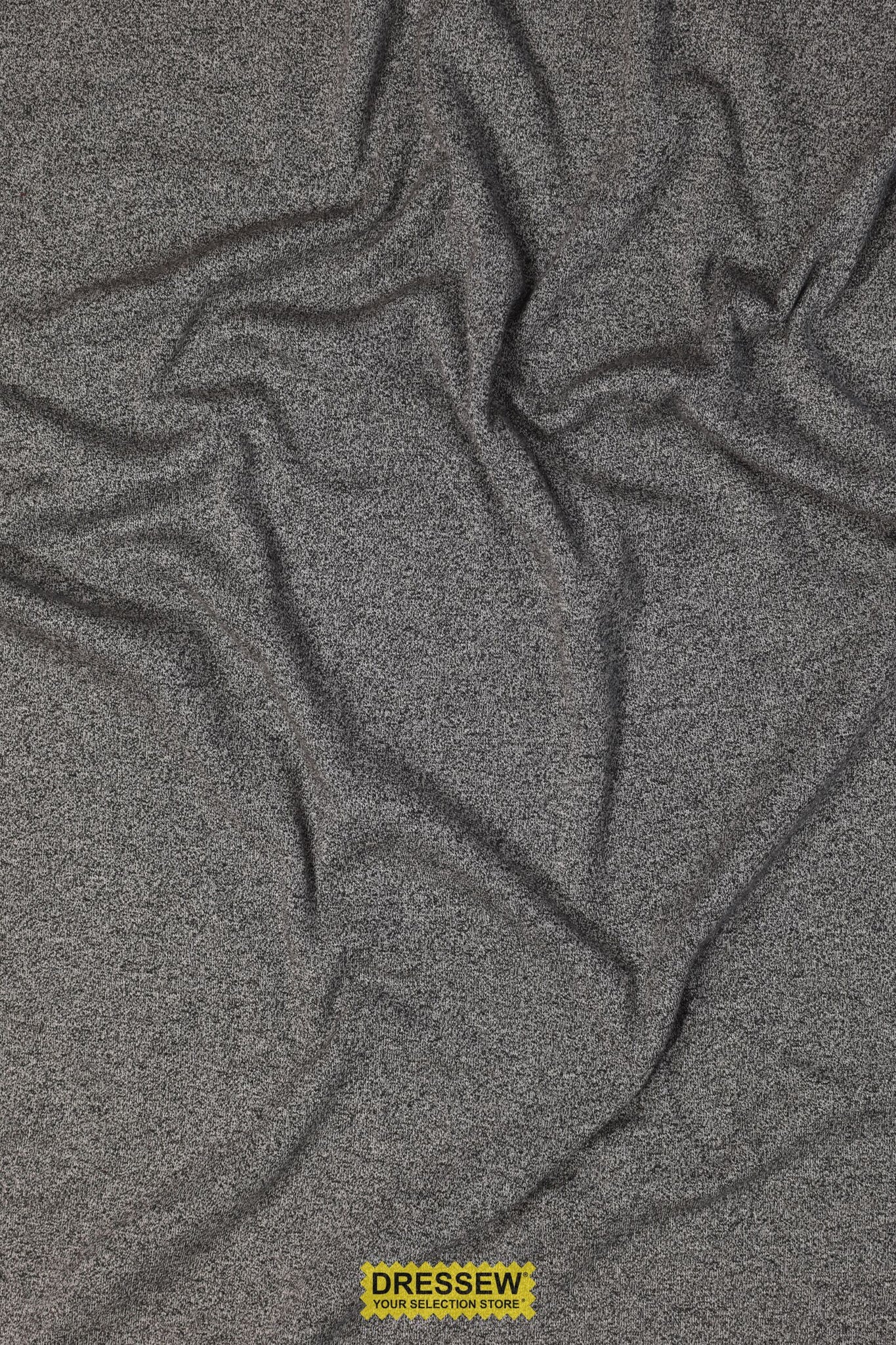 Marled Fine Rib Knit Black / Ecru