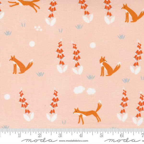 Meander Foxes & Foxgloves By Aneela Hoey For Moda Blush