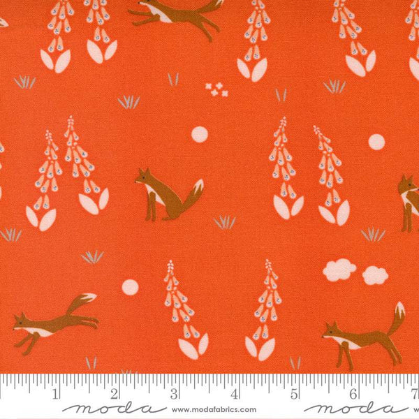 Meander Foxes & Foxgloves By Aneela Hoey For Moda Geranium