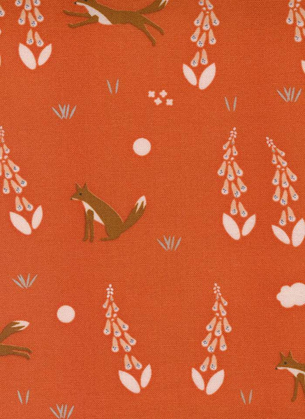 Meander Foxes & Foxgloves By Aneela Hoey For Moda Geranium