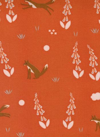 Meander Foxes & Foxgloves By Aneela Hoey For Moda Geranium