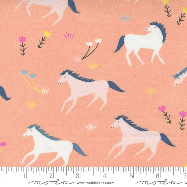 Meander Horses By Aneela Hoey For Moda Peach