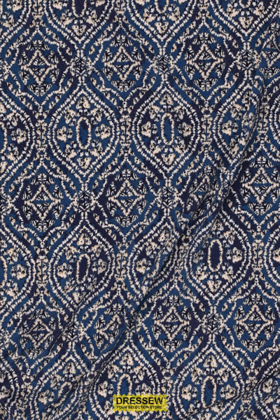 Medallion Lycra Jersey Blue / Ecru