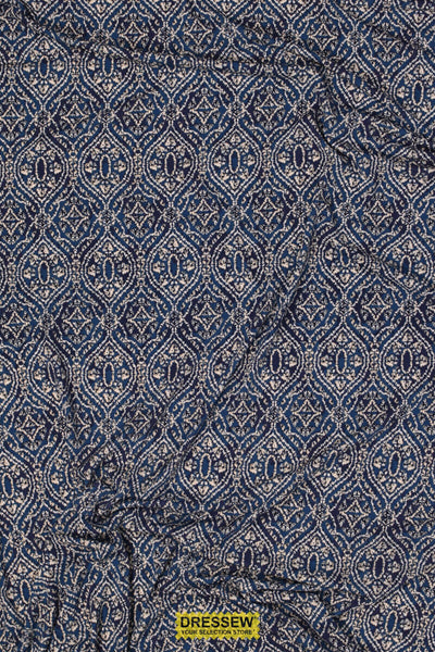 Medallion Lycra Jersey Blue / Ecru