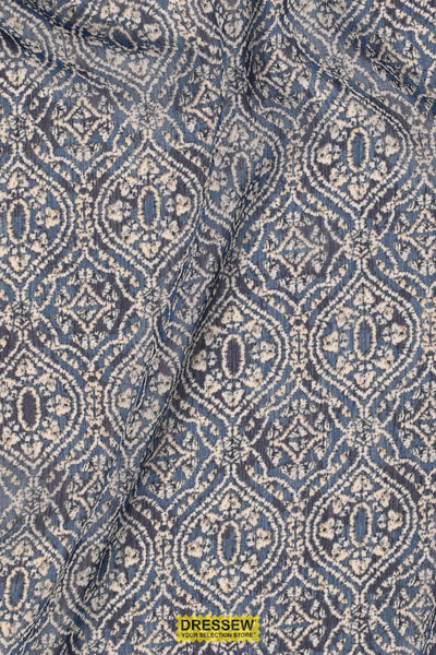 Medallion Yoryu Chiffon Blue / Ecru