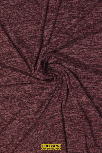 Melange Sweater Knit Burgundy