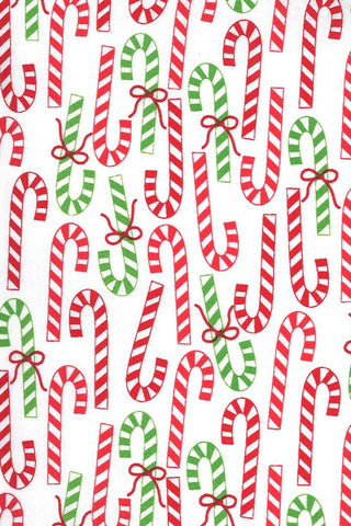 Merry And Bright Candy Canes By Me & My Sister For Moda Winter White