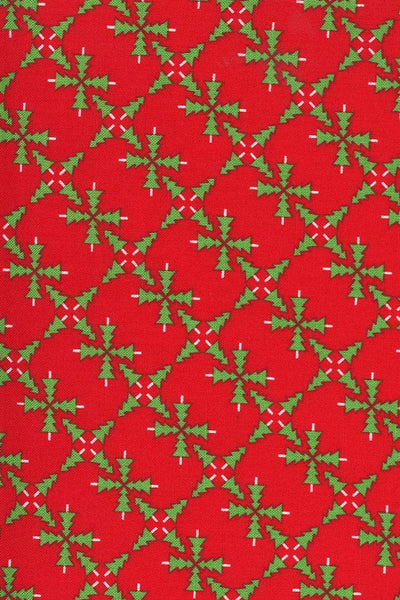 Merry And Bright Tiny Trees By Me & My Sister For Moda Poinsettia Red