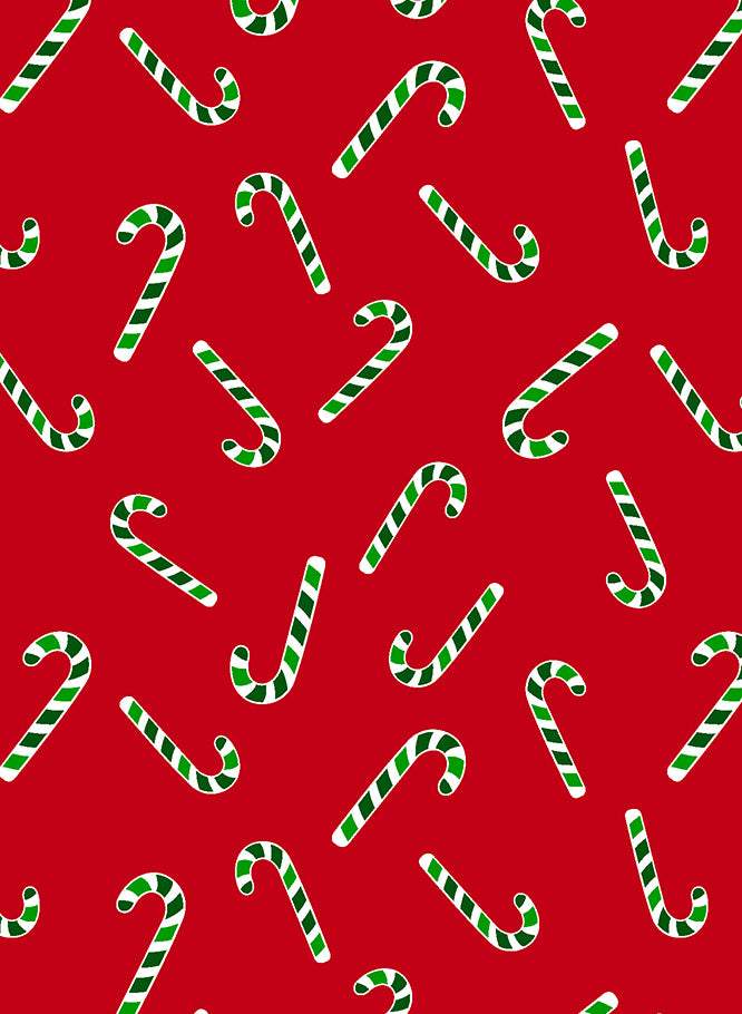 Merry Gnomeville Candy Cane Celebration By Kanvas Studio For Benartex Red / Pearl