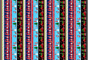 Merry Gnomeville Gnome Stripe By Kanvas Studio For Benartex Pearlized Multi / Pearl