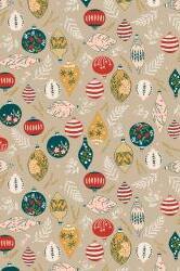 Merry Memories Deck The Trees By Yuan Xu For RJR Fabrics Cookie Dough / Metallic