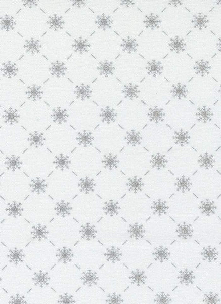 Merrymaking Bias Snowflake By Gingiber For Moda Eggnog / Metallic
