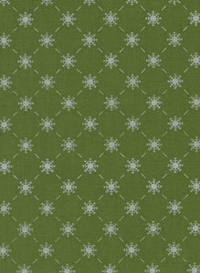 Merrymaking Bias Snowflake By Gingiber For Moda Evergreen / Metallic