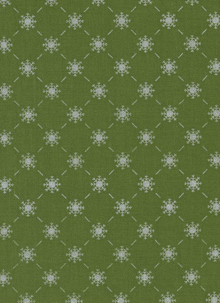 Merrymaking Bias Snowflake By Gingiber For Moda Evergreen / Metallic