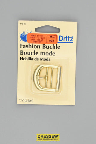 Metal Buckle 25mm (1") Gold