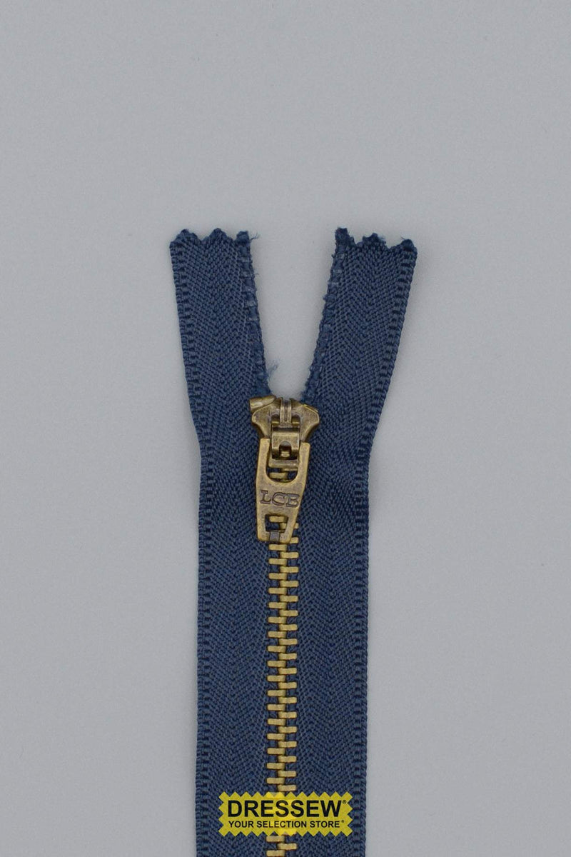 Metal Closed End Zipper 8cm (3") Navy Dressew Supply Ltd.