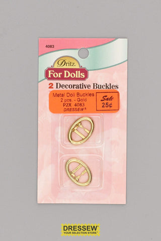 Metal Doll Buckles Gold