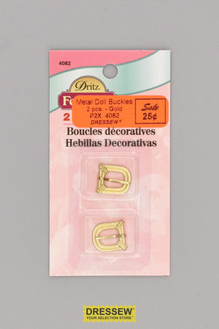 Metal Doll Buckles Gold