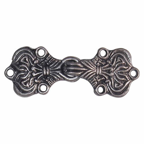 Metal Hooks & Eyes Antique Silver