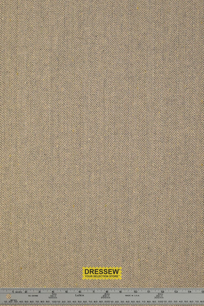 Metallic Herringbone Coating Beige / Grey / Gold