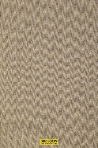 Metallic Herringbone Coating Beige / Grey / Gold