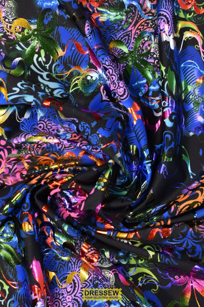 Metallique Bows Lycra Midnight / Multi