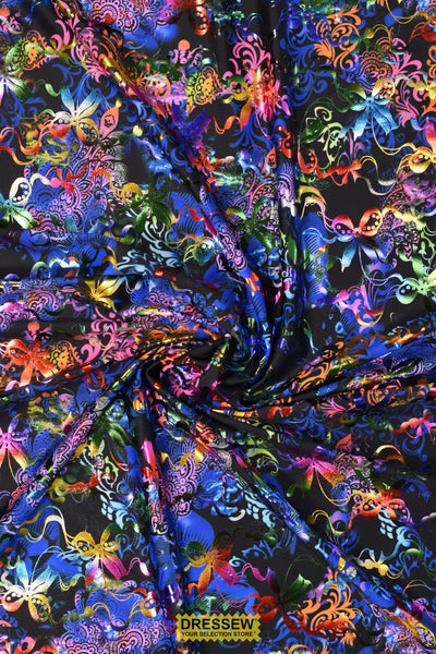 Metallique Bows Lycra Midnight / Multi