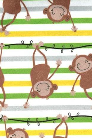 Michael Miller Minky Monkeys Hang Multi