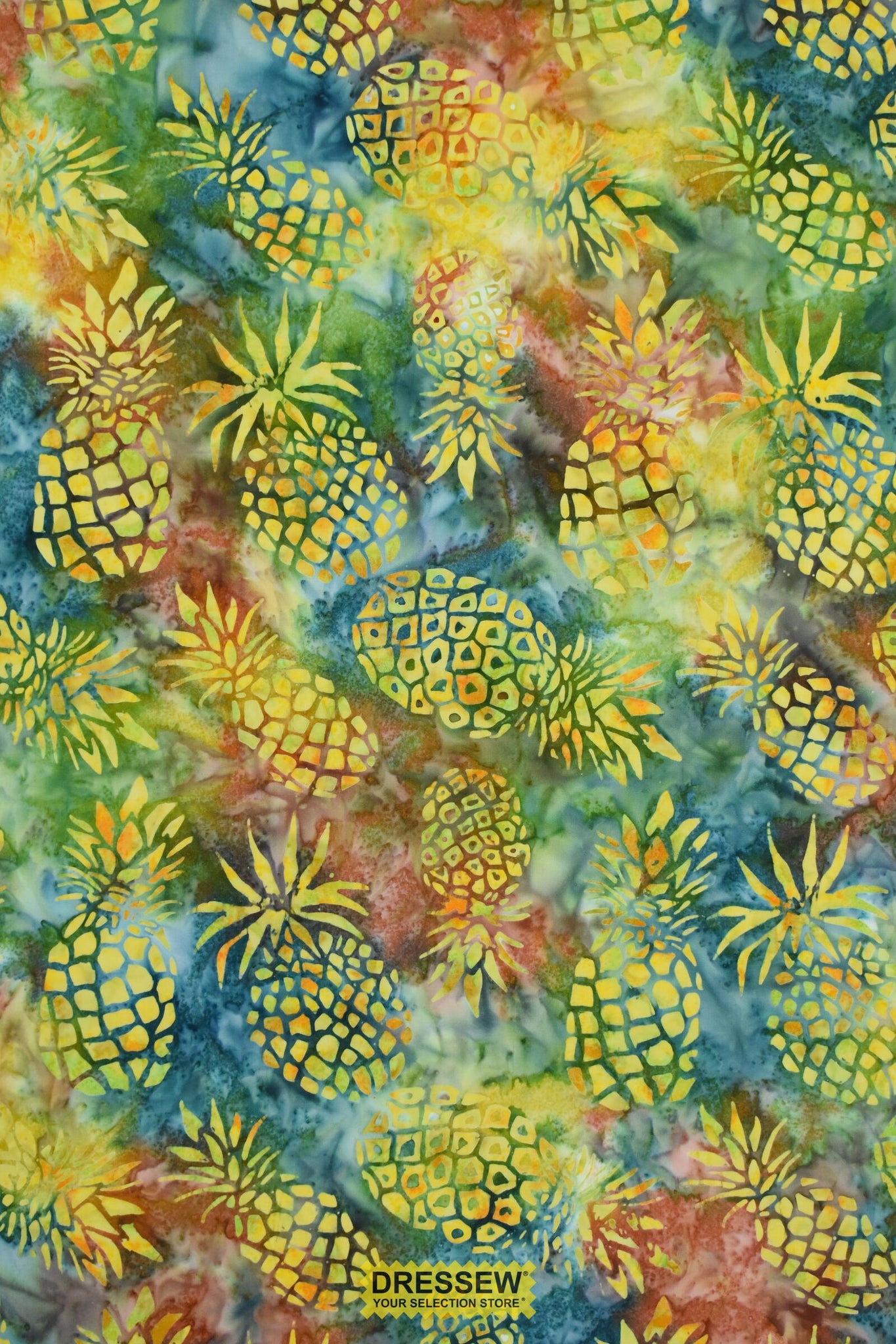 Michael Miller Pineapple Batik Pineapple Yellow