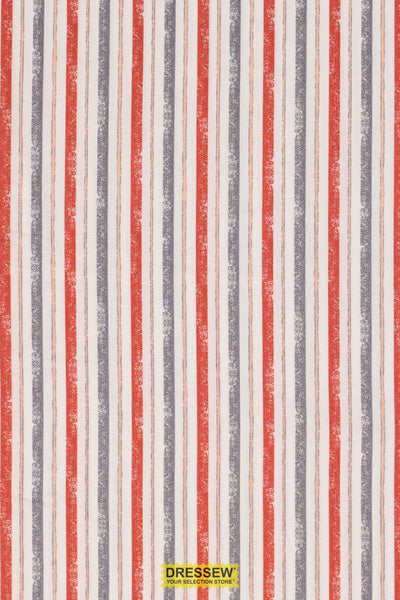 Michael Miller Seine Stripe Red