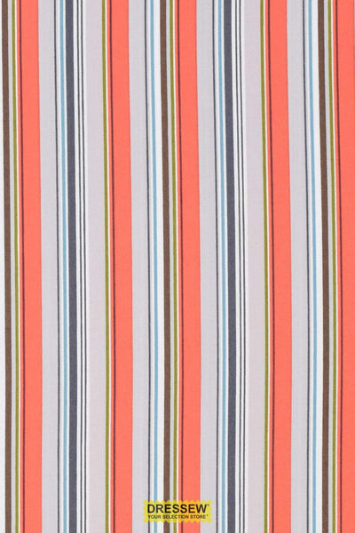 Michael Miller Woodland Walk Stone / Coral / Teal