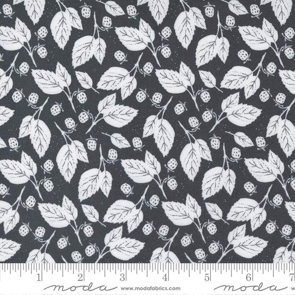 Midnight In The Garden Blackberry Bramble By Sweetfire Road For Moda Charcoal / White