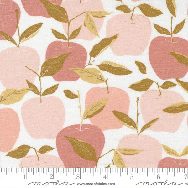 Midnight In The Garden Enchanted Apples By Sweetfire Road For Moda White / Blush
