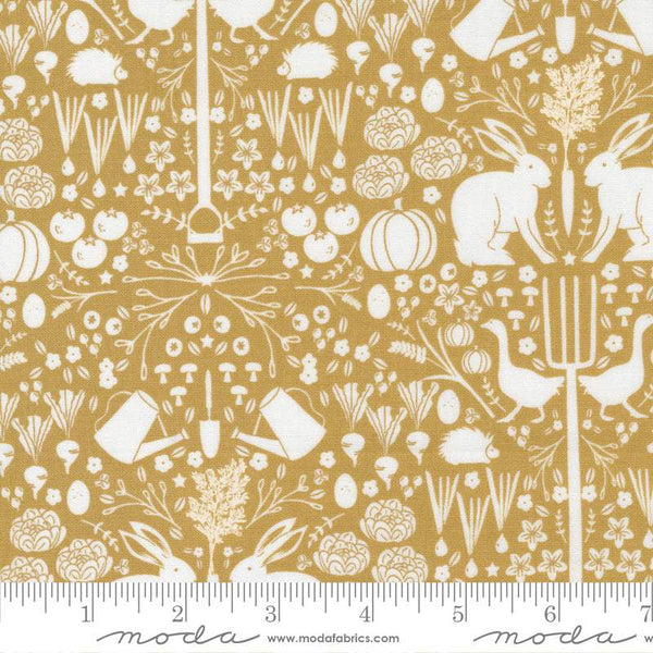Midnight In The Garden Into The Garden By Sweetfire Road For Moda Gold / White