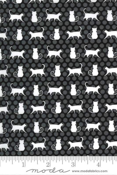 Midnight Magic 2 Cats By April Rosenthal For Moda Midnight