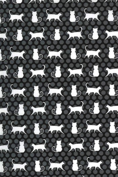 Midnight Magic 2 Cats By April Rosenthal For Moda Midnight