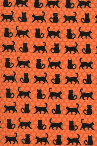 Midnight Magic 2 Cats By April Rosenthal For Moda Pumpkin