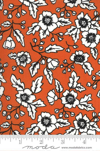 Midnight Magic 2 Floral By April Rosenthal For Moda Pumpkin