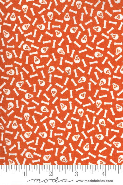 Midnight Magic 2 Skulls & Bones By April Rosenthal For Moda Pumpkin