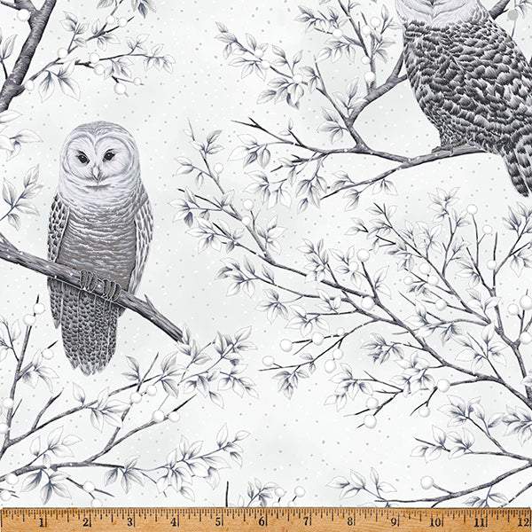 Midnight Perch Owl December / Silver